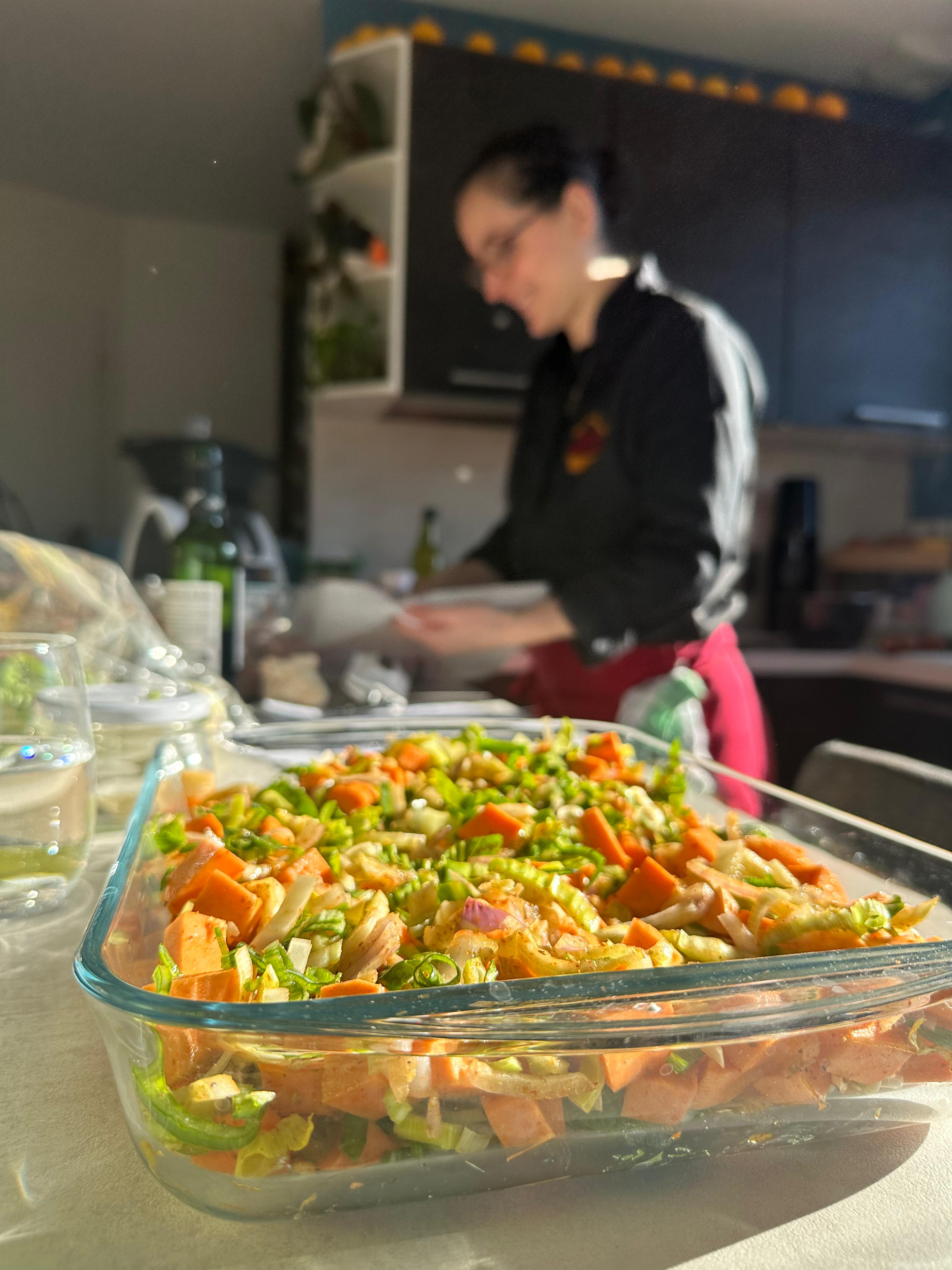 Plats préparés alignés